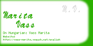 marita vass business card
